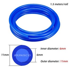 자동차 진공 실리콘 호스 자동차 레이싱 인터쿨러 라인 파이프 튜브 블루 레드 블랙 내경 3mm 4mm 5mm 6mm 8mm 1.5 계량기, 1개