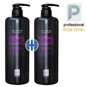 1+1 댕기머리 프로페셔널 허벌 헤어 케어 샴푸 1000ml, 1L, 2개