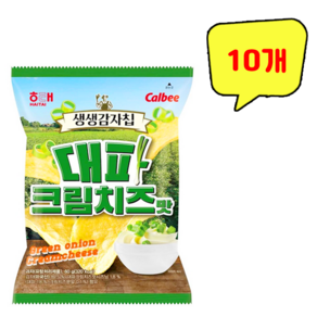 해태 생생감자칩 대파크림치즈맛, 60g, 10개