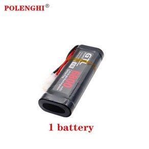 POLENGHI 니켈 수소 교체 RC 배터리 Tamiya 방전 커넥터 포함 RC 장난감 레이싱 보트에 적합 7.2V 6800mAh