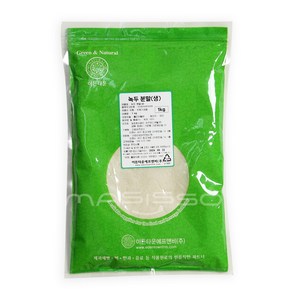 이든 국산 생 녹두분말 1kg 녹두가루 건강분말 청포묵 녹두팩 녹두전 전분, 1개