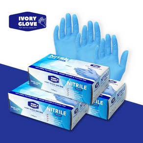 IVORY GLOVE 프리미엄 두꺼운 니트릴장갑 100매 요리용 의료용 위생 장갑, 소(S), 1개