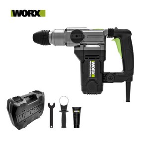 웍스 WORX 1100W 파괴함마 로타리 해머 드릴 경량 저진동 다용도 콘크리트 타일 전기 에어컨 작업 하스리 해머 WE320, 1.기본 세트(WE320), 1개