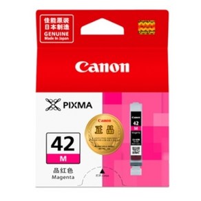 캐논 CLI-42 Y PM PC M LGY GY C BK PIXMA PRO-100 정품잉크, 1개, Magenta