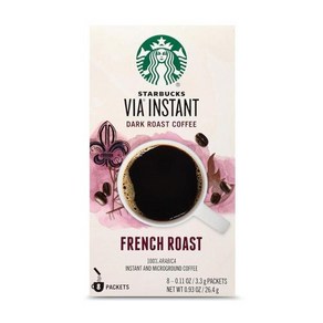 Stabucks VIA 레디 브루 커피 디카프 이탈리안 로스트 3.3그램 50개입, 프랑스어 364651 _8 Count (Pack of, 8 Count (Pack of 1), 3.3g, 없음, 1개