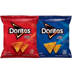 [미국직배송]도리토스 나초 칩 40팩 모음 Doitos Nacho Totilla Chips 40pack, 도리토스 나초 치즈&쿨 랜치 40팩입, 40개, 28.3g