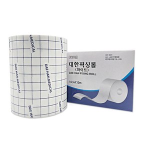 대한 픽싱롤 10cm x 10m 1롤 천반창고 부직포 드레싱 일회용반창고 테이프 밴드, 1개, 1개입