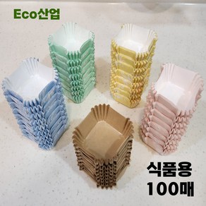 Eco산업 일회용 식품용 코팅종지 5종 단품 100장, 1세트, 100개입, 갈색