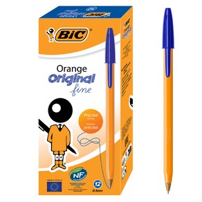 Bic Orange Ballpen 빅 오렌지 볼펜 유성 0.7mm 블루 12자루 빅볼펜