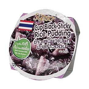 태국 Sipso 블랙 스티키 라이스 푸딩 120g / Black Sticky Rice Pudding, 1개