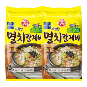 오뚜기 시원한 멸치칼제비(2인) 385g 2개