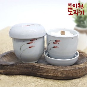 상세정보참조 캔들 용기 이천 도자기 세라믹 240ml-1개/목련 용, 1개