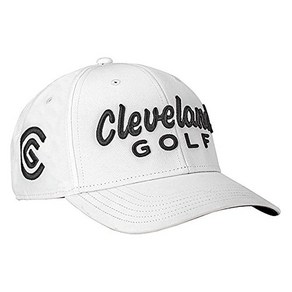 Cleveland Golf 남성용 구조화된 모자(모든 사이즈에 맞는 원사이즈) 하얀색, 화이트, 1개