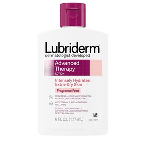 Lubriderm Advanced Therapy 비타민 E와 프로 B5가 함유된 무향 모이스처라이징 크림 매우 건조한 피부를 위한 강렬한 수분 공급 끈적이지 않는 포뮬러 16 fl