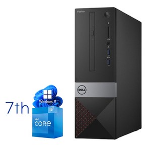 DELL 중고컴퓨터 윈도우11 7세대 슬림형 Vosto 3268 i5-7400 16GB SSD240GB, WIN11 Po, 240GB, 블랙