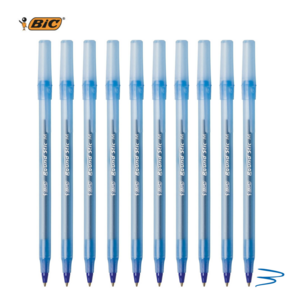 BIC 빅 라운드 스틱 볼펜 (1.0mm) 10개입, 청색