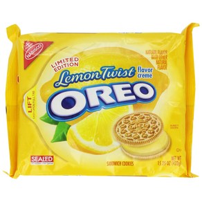 Nabisco Oreo Lemon Twist Limited Edition 15.25oz Bag 나비스코 오레오 레몬 트위스트 한정판 15.25온스 가방