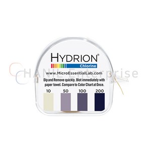 Hydrion CM-240 염소 농도 테스트 페이퍼