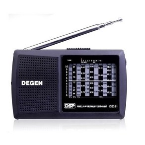 Degen FM 스테레오 MW SW 라디오 DSP 월드 밴드 수신기 풀 FM DE321, 01 black, 1) black