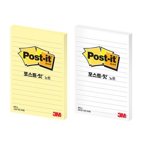 3M 포스트잇 라인노트 660-50 (102 x 152mm), 흰색, 1개