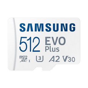 삼성 EVO PLUS 마이크로 SD 메모리 카드 닌텐도 스위치 스마트폰 외장 메모리 카드 160MB/s, 512GB, 1개