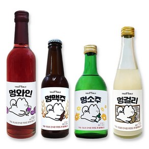 네코네코 멍소주 개소주 멍맥주 멍걸리 멍와인 강아지 막걸리, 1개, 340g