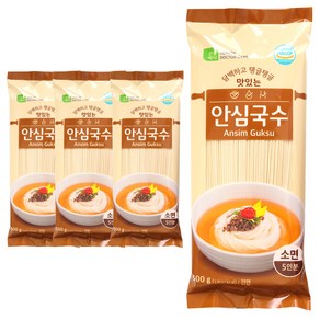 건강박사 맛있는 안심국수 소면, 4개, 500g