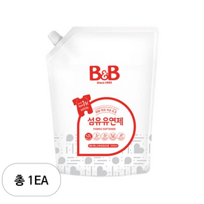 비앤비 섬유유연제 베르가못 앤 그레이프프루츠 리필, 1.5L, 1개