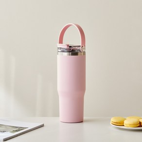 모던하우스 TO GO 휴대하기 편리한 대용량 핸들 텀블러, 핑크, 900ml, 1개