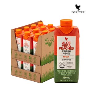 포에버리빙 포에버 알로에 베라 복숭아향 330ml 테트라팩 X 12개 2박스 총24개(총 7 920ml) 한국지사 공식 판매처 [원산지: 상세설명 참조] [원산지:상세설명에 표시]