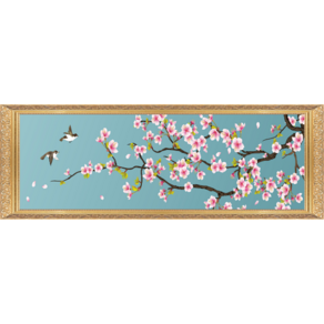 루시앤에밀리 보석십자수금전수 최신26면+AB비즈 DIY 대형보석십자수 120x40 옥매화, 1세트