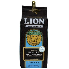 Lion Coffee 라이언커피 디카페인 그라운드 분쇄타입 다양한 향, 바닐라 마카다미아넛 10oz, 1개, 283g