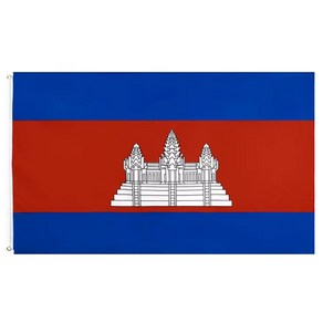 Cambodia flag 캄보디아 국기 90x60cm 세계국기 다문화 캄보디아 왕국, 1개, 색상