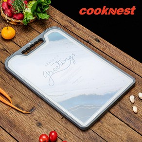 CookNest 304 스텐 도마 향균 위생 주방 양면 도마, 은빛, 1개