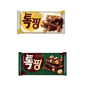 오리온 톡핑 아몬드 그래놀라 헤이즐럿 그래놀라 세트, 10개, 43g