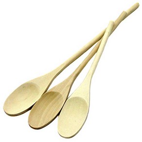 Chef Caft Select Maple Wooden Spoon Set 10 12 14 Chef Caft Select 단풍나무 스푼 세트 10 12 14인치 내츄, Natual, 1개