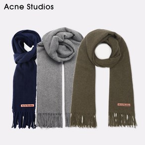 [ACNE STUDIOS] 아크네 스튜디오 머플러 스키니 여성용 남성용 / 캐나다 프린지 울 스카프 / NEW 핑크택