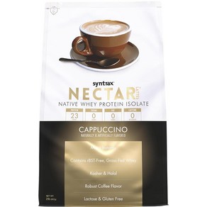 Syntax Nutition Necta Lattes 100% 분리 유청 단백질 파우더 카푸치노 0.9kg2파운드, 907g, 1개