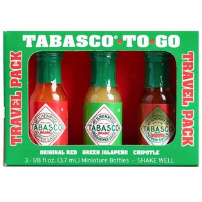 Tabasco 타바스코 여행용 미니 핫 페퍼 소스 3종 3.7ml x 3개