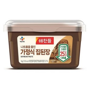 해찬들 나트륨을줄인 가정식집된장, 1kg, 6개
