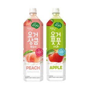 요거상큼 복숭아1.5Lx6펫+요거풋풋 사과 1.5Lx6펫, 1.5L, 12개
