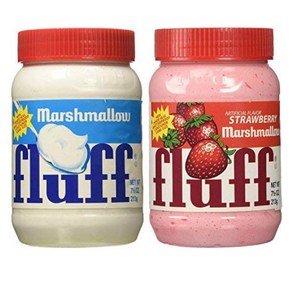 Fluff 마시멜로우 플러프 오리지날 앤 딸기 Marshmallow Fluff Original and Strawberry 213g 2팩