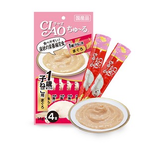 이나바 차오 츄르 고양이 간식, 혼합맛(참치/자묘용), 56g, 1개