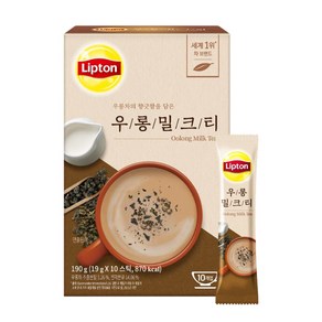 립톤 우롱 밀크티 190g, 19g, 10개입, 1개