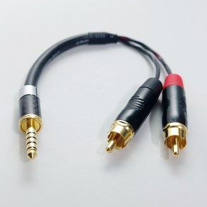 카나레 수제작 4.4mm to RCA aux Y 케이블 4.4 - RCA 앰프 DAC (길이 선택)