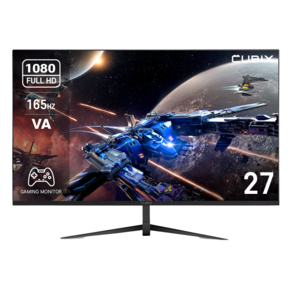 큐빅스 CX270F165 게이밍 165Hz 27인치 모니터 FHD 광시야각 HDR 틸트 와이드 모니터암 사용가능, 613mm, CX270F165(일반)