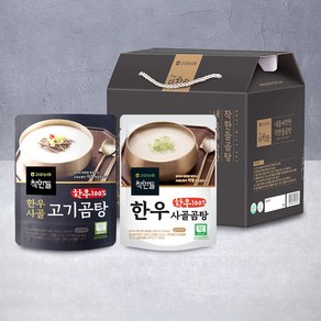 [고삼농협] 착한들 한우 곰탕 선물 세트 6호 (더착한 사골곰탕 500ml x 3팩 + 더착한 고기곰탕 500g x 3팩), 3개