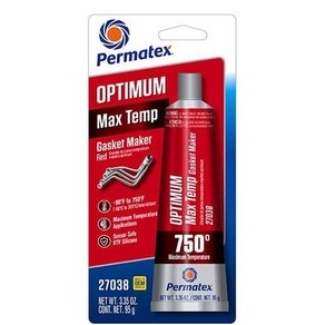 퍼마텍스 #27038 옵티멈 메가고온용 레드 가스켓 Optimum MegaTemp Red RTV Silicone 95g, 1개