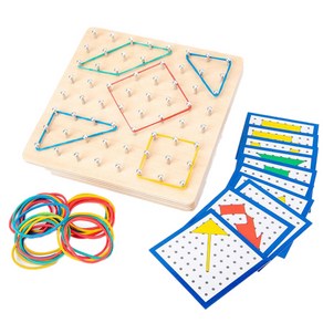 GHSHOP 나무 Geoboard 수학 조작 배열 보드 그래픽 교육