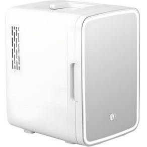 컴스 LED 거울 미니 화장품 냉온장고, 10L, 화이트
